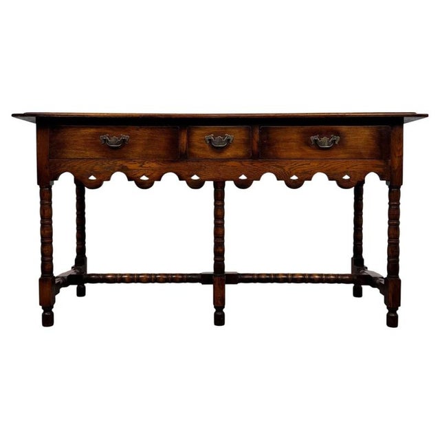 Antique Early 20th Century English Jacobean Oak Dresser Base For Sale - Image 12 of 12