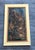 20th Century Abstract Art Asian oil painting with figurines on a beautiful green and blue background signed by the artist...