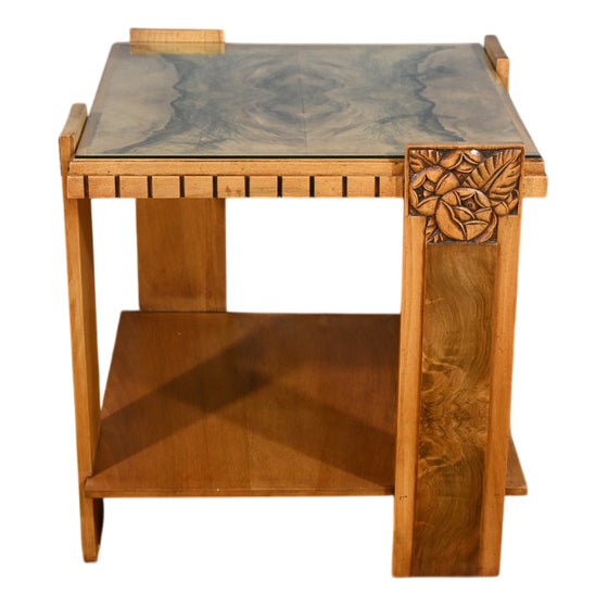 Art Deco Walnut Coffee Table, 1930 For Sale