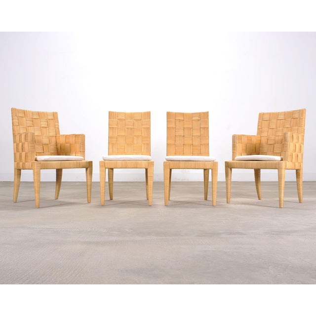 Donghia Set of Twelve John Hutton Donghia Block Island Cane Dining Chairs For Sale - Image 4 of 18