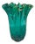 Italian Emerald Green Murano Blown Glass Vase from Maestro Del Vetro For Sale