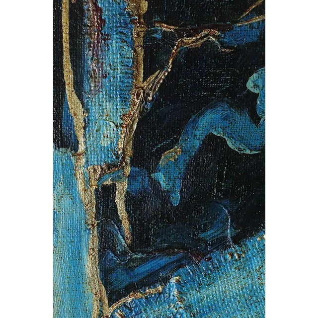 Roald Ditmer, Abstract Composition, Oil on Canvas Diptych, 1980s, Framed, Set of 2 For Sale - Image 4 of 6