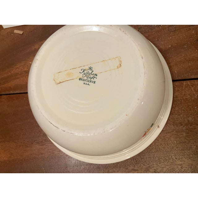 Fiestaware Homer Laughlin Kitchen Kraft Oven Serve Casserole Dish Pattern KK350 Round Casserole - 9" From 1930-40s...