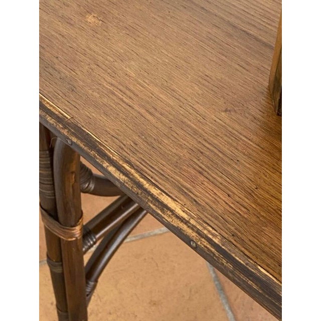 Rattan Desk with 3 Drawers, 1950s For Sale - Image 15 of 17