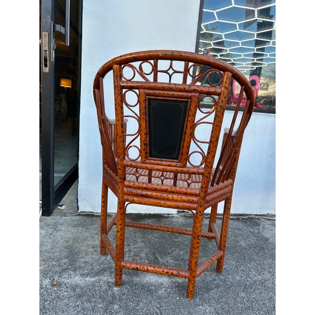 1960s Vintage Pair of Brighton Pavilion Bamboo Chairs For Sale - Image 5 of 9