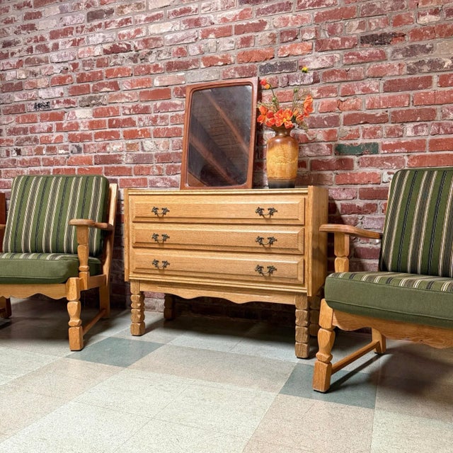 Brown Danish Carved Oak Chest by Henning Kjærnulf, Attributed For Sale - Image 8 of 9