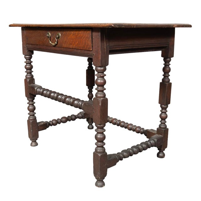 Early 18th Century William and Mary Oak Tavern Table For Sale - Image 5 of 9