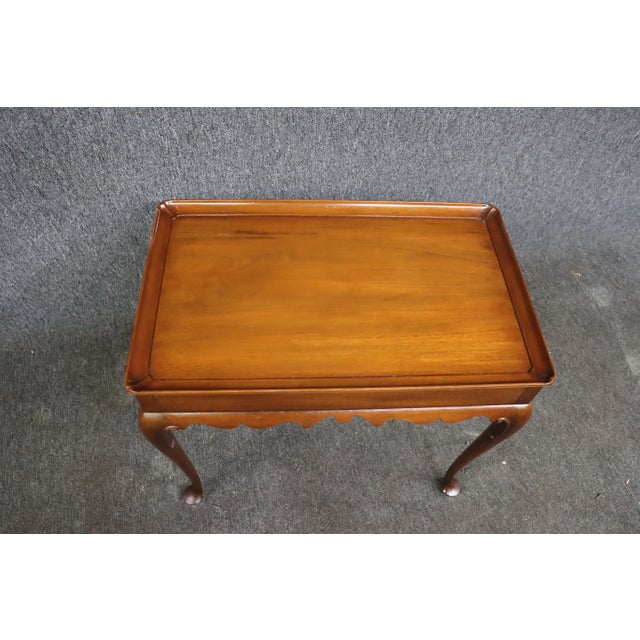Kittinger C W Kittinger Queen Anne Style Mahogany Tea Table For Sale - Image 4 of 9
