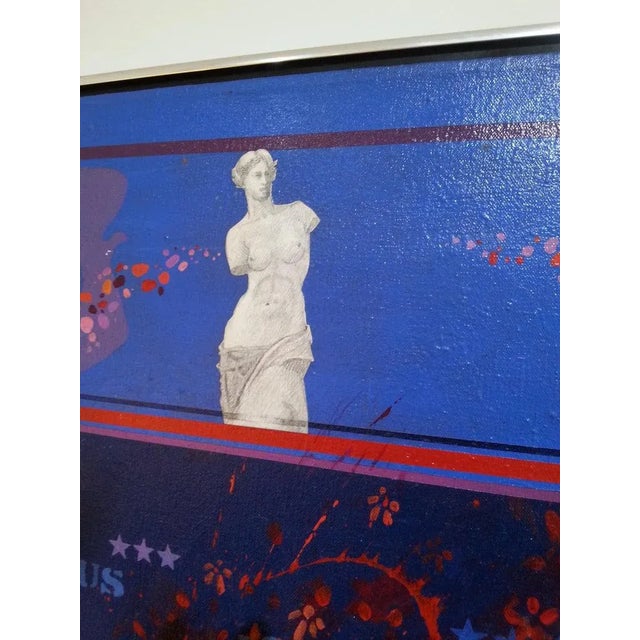 Venus and Stars 49" Oil Painting 1970s For Sale - Image 4 of 13
