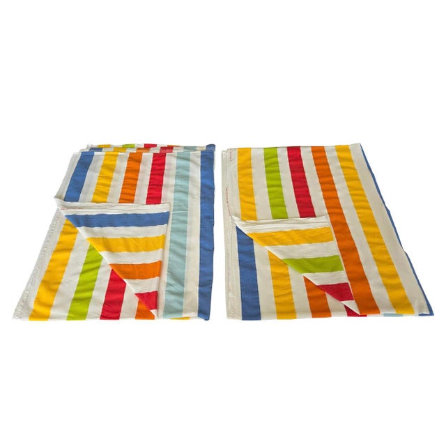 Mid-Century Modern 2008 Multicolor Cotton Panels Designed by Sirpa Cowell for Ikea, 2 Pieces Total 6+ Yards For Sale - Image 3 of 8