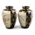 Japanese Meiji Cobalt and Gilded Kyoto Satsuma Vases from Kinkozan, 1890s, Set of 2 For Sale - Image 5 of 16
