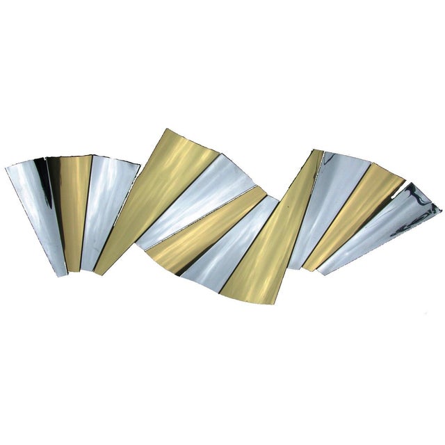 C. Jere Vintage Abstract Metal Fan Wall Sculpture For Sale