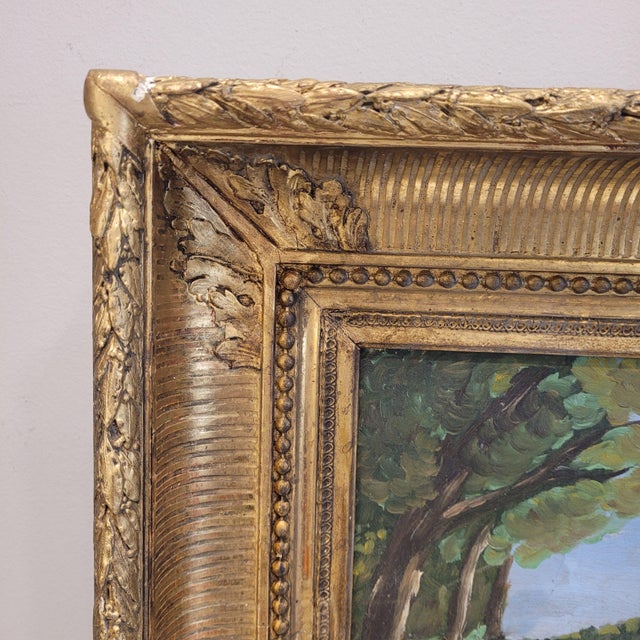 French School Artist, Impressionist River Landscape, Early 20th Century, Oil on Canvas For Sale - Image 17 of 18