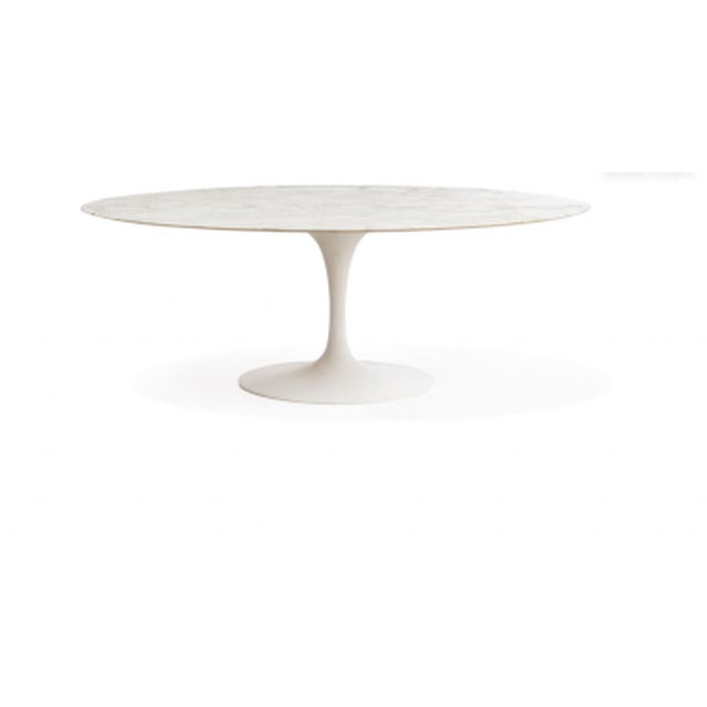 Oval Arabescato Table by Eero Saarinen for Knoll, 1990 For Sale - Image 11 of 11