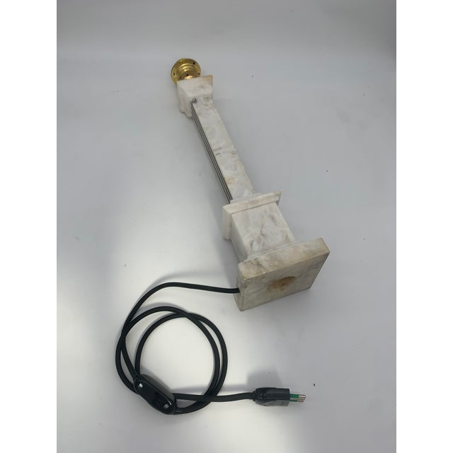 1960s Volterra Alabaster Column Table Lamp, 1960 For Sale - Image 5 of 7