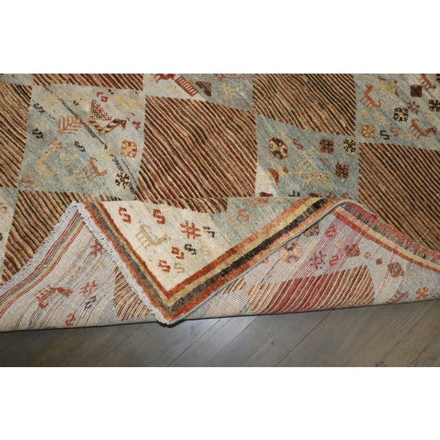 Folk Art Persian Gabbeh Rug no. j3316 For Sale In New York - Image 6 of 11