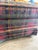 English Vintage Taylor King Artisans Custom Jewel Plaid Skirted Ottoman on Brass Casters (1996) For Sale - Image 3 of 11