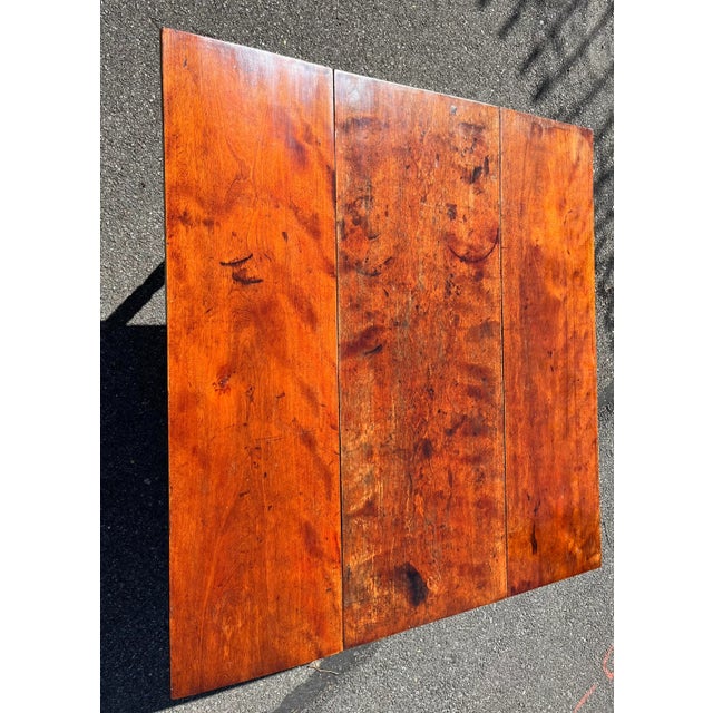 19th Century American Cherrywood Drop-Leaf Table For Sale - Image 4 of 11