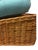 Teal 2 McGuire Wicker Chairs With Ottoman For Sale - Image 8 of 10