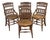 Late 19th Century Victorian Solid Walnut Cane Seat Dining Chairs For Sale