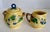 Yellow Vintage Tiffany & Co. Blackberries Majolica Sugar Bowl & Creamer Set For Sale - Image 8 of 12