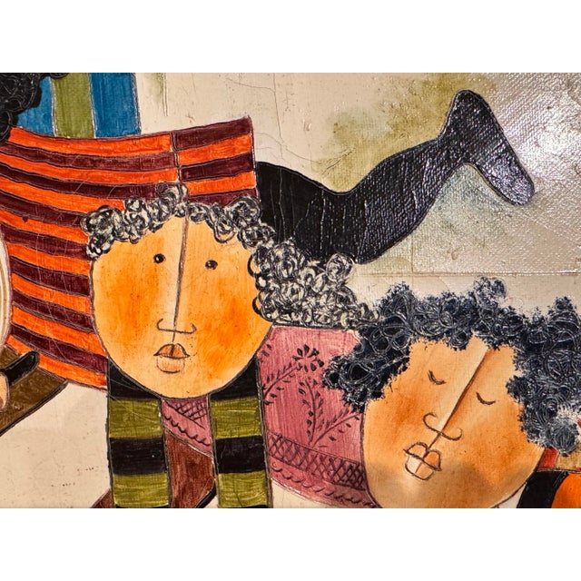 Contemporary 1990s Girl Friends on Scooters Painting For Sale - Image 3 of 5