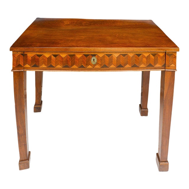 Antique Italian Parquetry Console Table For Sale
