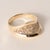 Modern Vintage 14k Gold Pave Diamond Wave Ring Band, Size 6 For Sale - Image 3 of 6