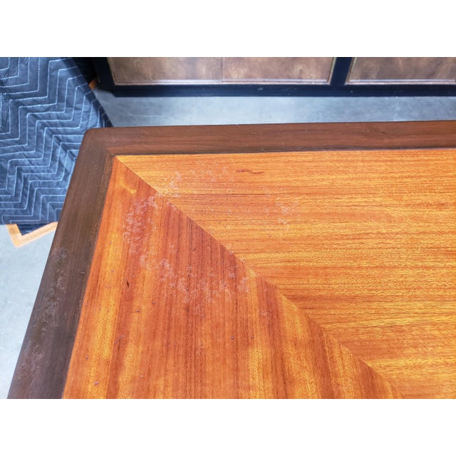 Burnt Umber Vintage 1950's Edward Wormley for Dunbar Lacquered Mahogany Chest For Sale - Image 8 of 12