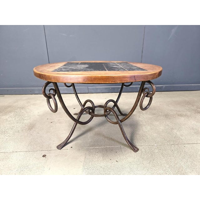 Wrought Iron Coffee Table by René Drouet, 1940s For Sale - Image 8 of 10