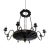 A stunning handcrafted 8-light chandelier in wrought iron, finished in classic black with subtle gold accents. This unique...