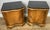 This elegant pair of Antique Art Deco bedside tables showcases striking black marble tops, beautifully curved fronts, and...
