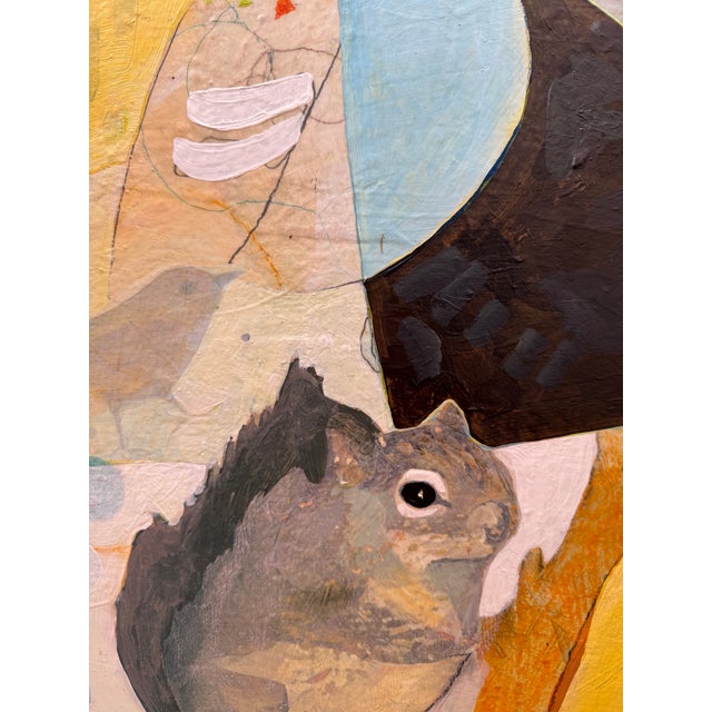 "Camp" a Fun Painting of Birds and Squirrel For Sale In Santa Fe - Image 6 of 11