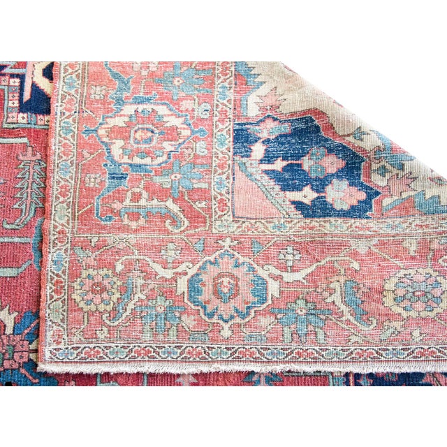 Late 19th Century Persian Heriz Rug For Sale - Image 15 of 16