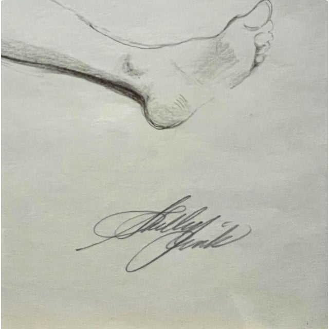 1968 Artist’s Proof Figurative Nude Print “Stretching” Signed Shelly Fink For Sale - Image 4 of 7