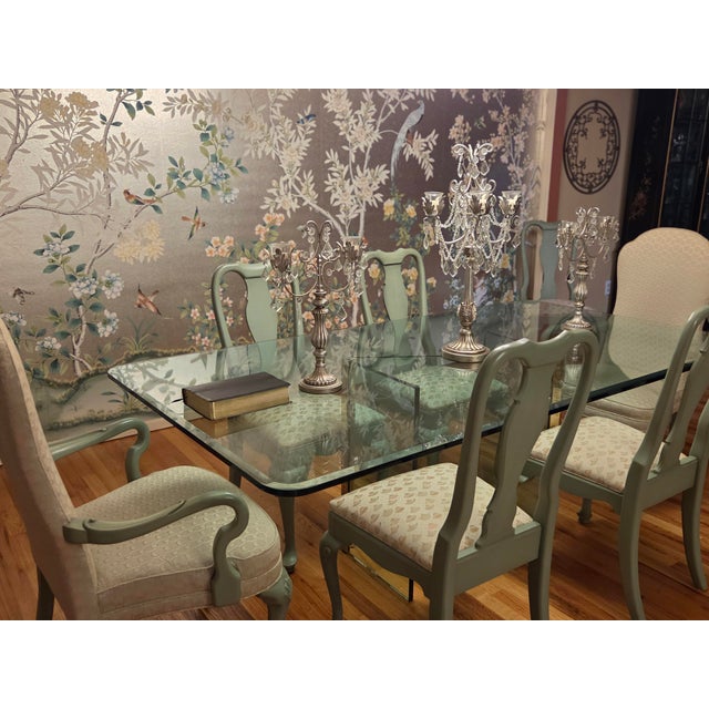 Metal 1970's Leon Rosen Pace Collection Glass & Brass Dining Table For Sale - Image 7 of 18