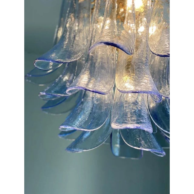 Contemporary Blue Selle Murano Glass Chandelier by Simoeng For Sale - Image 3 of 13