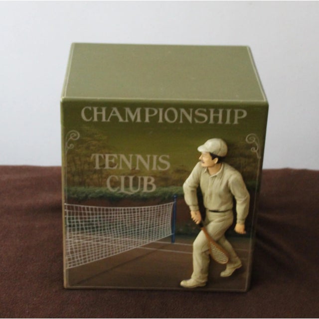 Beige Tennis Decor Wooden Box, France, 1980s For Sale - Image 8 of 8