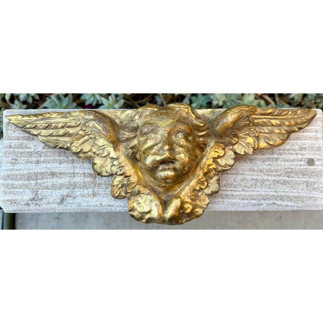18th Century Italian Carved Giltwood Baroque Winged Angel Cherub For Sale - Image 9 of 12