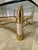 1980s 1980s Vintage Italian Brass Horn 1 Coffee and 2 End Tables Thick Glass - Set of 3 For Sale - Image 5 of 12