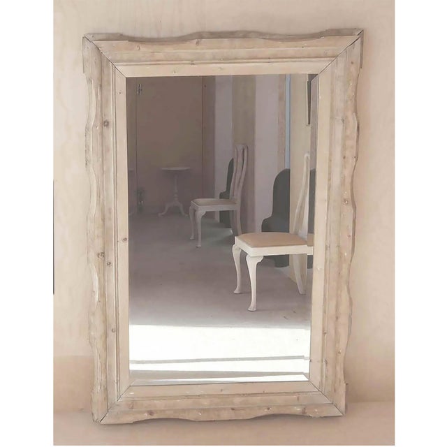 Large Antique English Carved Pine Mirror, 1860, in Good conditions. Designed before 1890