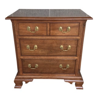 Stickley Cherry Valley Chippendale Style 3 Drawer Nightstand For Sale