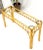 Bamboo Frame Glass Top Console Table w/ Figurative Brass Supports For Sale - Image 10 of 13