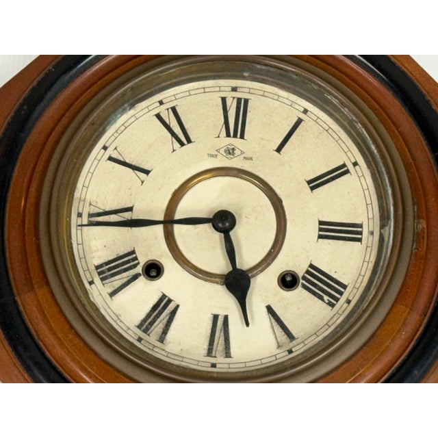 Antique Meiji Clock Co. Octagonal Pendulum Wall Clock For Sale In San Francisco - Image 6 of 12