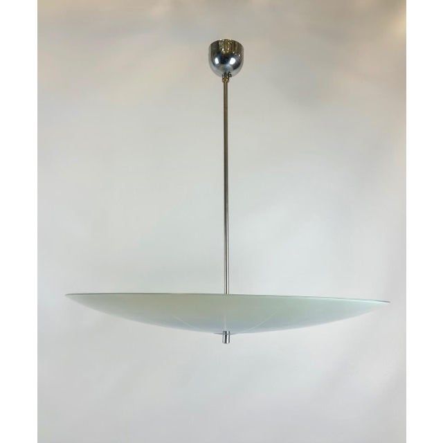 Mid-Century Modern Large Mid-Century Umbrella Pendant Lamp from Napako, 1960s For Sale - Image 3 of 9