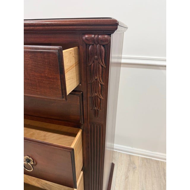 1990s Ethan Allen British Classic Dresser With Mirror For Sale - Image 9 of 10