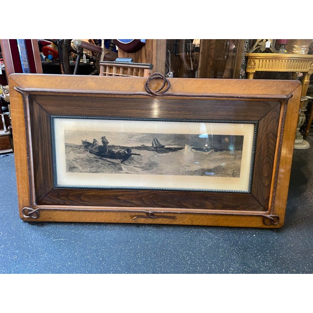 Antique Henry Pruett Share & Milton J. Burns Copper Nautical Plate Etching 1886 For Sale - Image 11 of 11