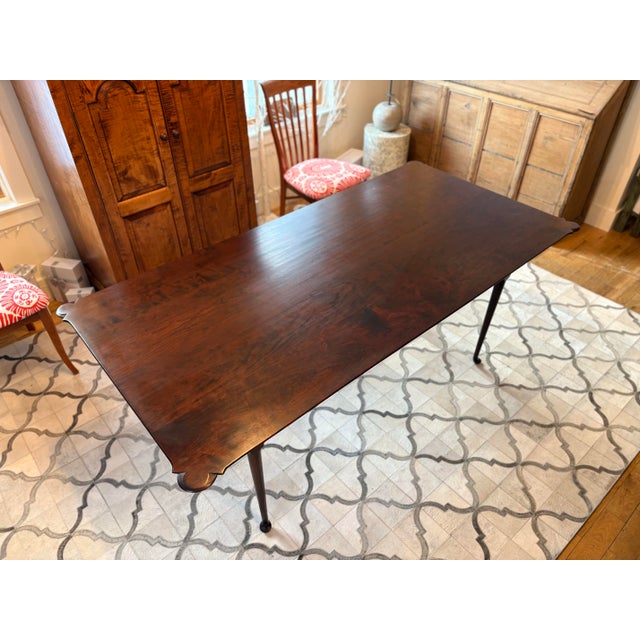 2000 - 2009 Estate Dr Dimes Cherry Porringer Top Table With Spool Leg For Sale - Image 5 of 8