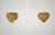 Iridescent Alabaster Gold Disc Glass Wall Sconces, 1990s, Set of 2 For Sale - Image 6 of 18
