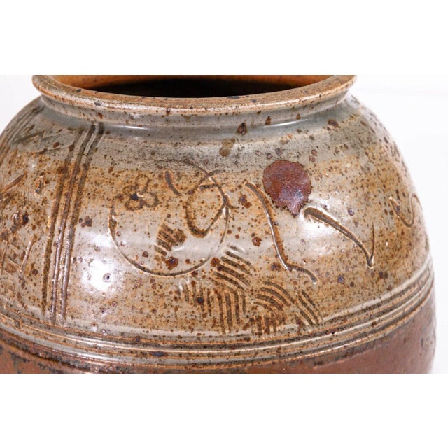 Modern John Glick Modernist Stoneware Glazed Ceramic Planter Vessel Plum Tree Pottery For Sale - Image 3 of 7